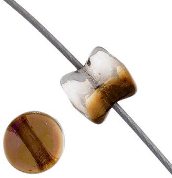 44 4x6mm Crystal Valentinite Glass Pellet Beads