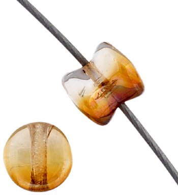 44 4x6mm Crystal Venus Glass Pellet Beads