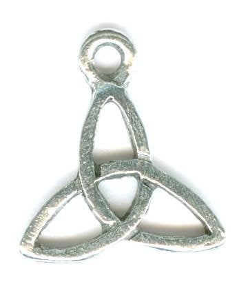 1 12mm Antique Silver Celtic Triangle / Triquetra Symbol Pendant