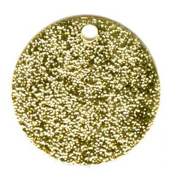 1 14mm Bright Gold Stardust Textured Round Pendant