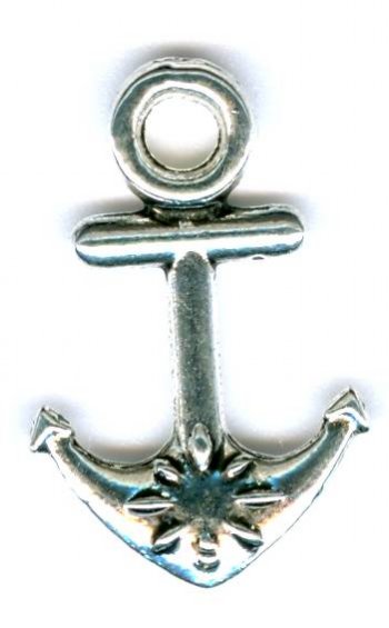 1 14x13mm Antique Silver Anchor Pendant