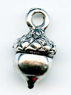 1 14x8mm Antique Silver Acorn Pendant
