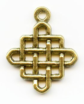 1 17mm Antique Gold Celtic Knot Pendant
