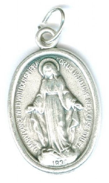 1 26x14mm Antique Silver Immaculate Medals