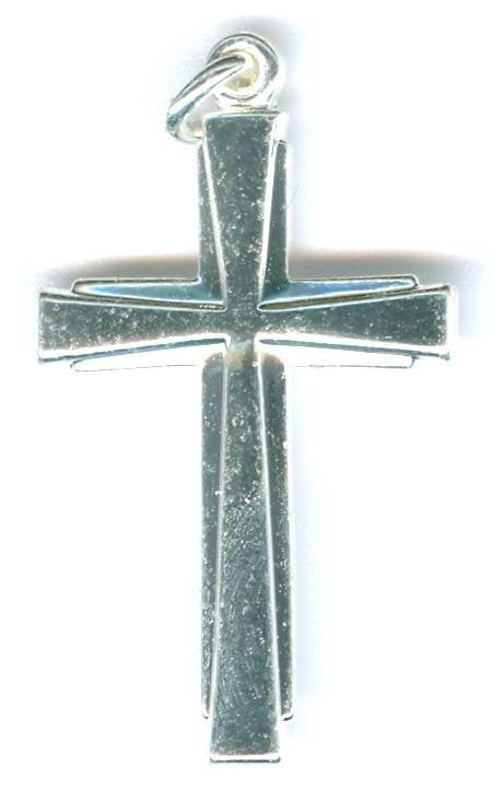 1 25x17mm Silver Flared Cross Pendant