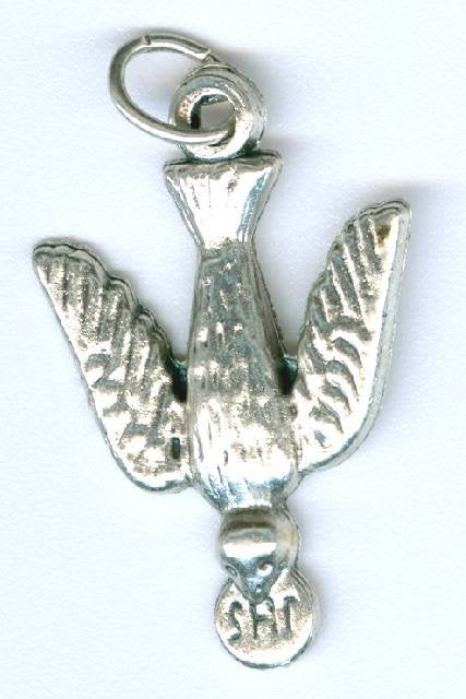 1 27x18mm Antique Silver Holy Spirit Medal