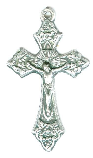 1 30x18mm Antique Silver Crucifix Pendant
