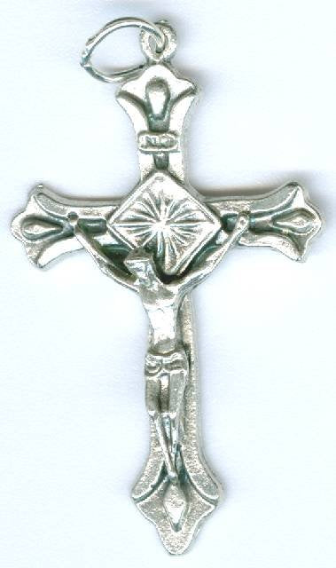 1 41x25mm Antique Silver Crucifix Pendant
