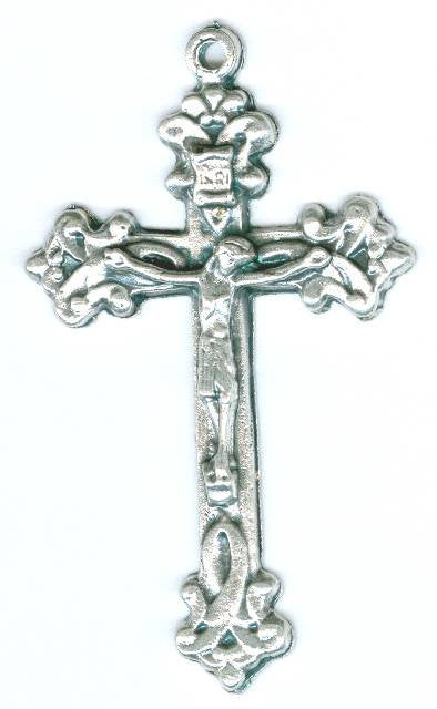 1 50x30mm Silver Crucifix Pendant