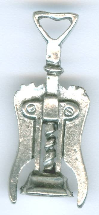 1 28x12mm Antique Silver Corkscrew Pendant