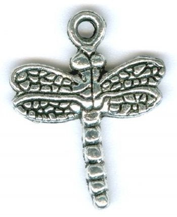 1 20x16mm Antique Silver Dragonfly Pendant