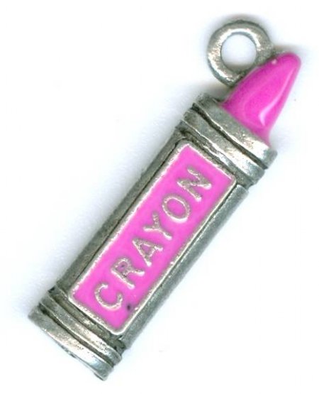 1 24x7mm Enameled Crayon Pendant