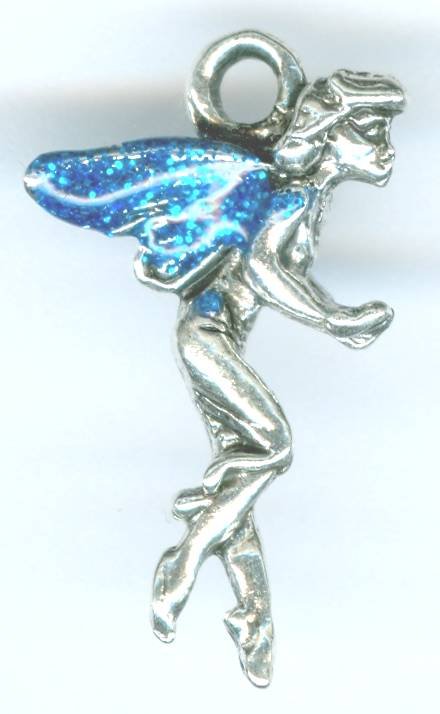 1  25mm Enamelled Fairy Mix Pendant