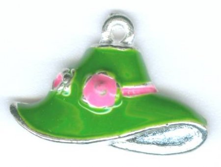 1 12x14mm Enamelled Hat Pendant