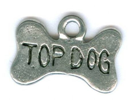 1 11x16mm Antique Silver Top Dog Bone Pendant
