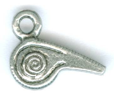 1 11mm Antique Silver Whistle Pendant