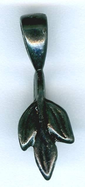1 17mm Gunmetal Pewter Long 3 Leaf Bail