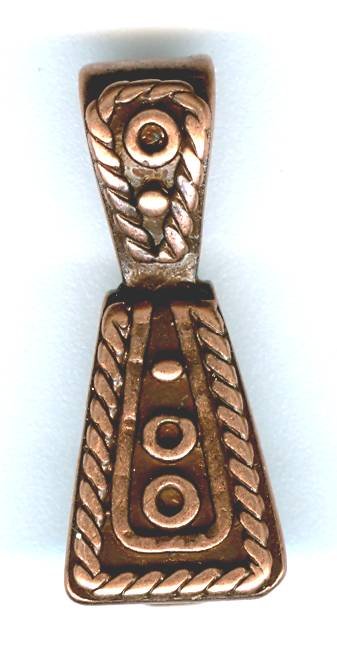 1 21mm Antique Copper Pewter Fancy Bail