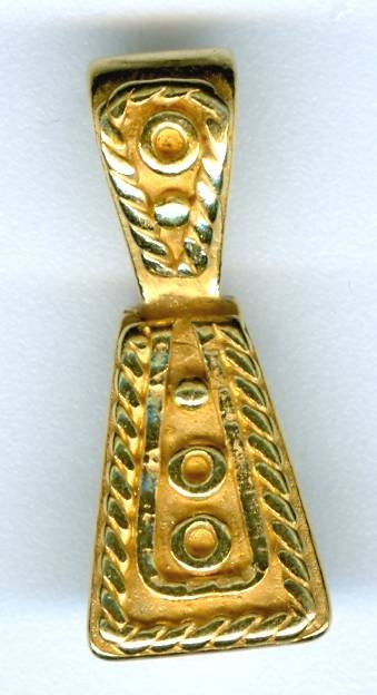 1 21mm Bright Gold Pewter Fancy Bail