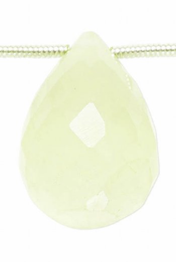 1 25x16mm Faceted Briolette Pineapple Quartz Bead