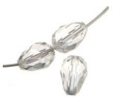 5 10.5x7mm Preciosa Crystal Argen Flare Pear Drop Beads