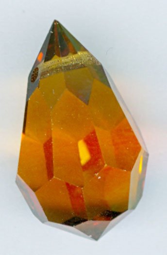 1 12x20mm Preciosa Topaz AB Tear Drop