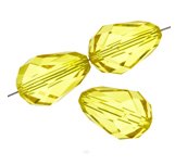 1, 12x8mm Sharp Yellow Preciosa Pear Bead