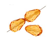 1, 12x8mm Tangerine Preciosa Pear Bead