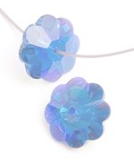 1, 14mm Preciosa Light Sapphire AB Sew On Flower