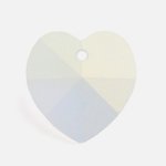1 14mm Preciosa Matte Crystal AB Heart