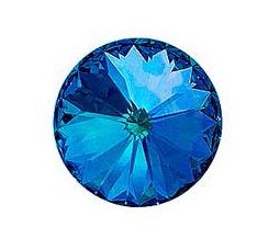 1, 14mm Pointed Back Preciosa Rivoli - Bermuda Blue