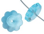 1, 14mm Preciosa Aqua Bohemica Sew On Flower