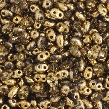 TB-01027 - 10 Grams Crystal Dorado 2.5x5mm Preciosa Twin Beads