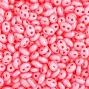TB-01018 - 10 Grams Opaque Dyed Dark Pink 2.5x5mm Preciosa Twin Beads