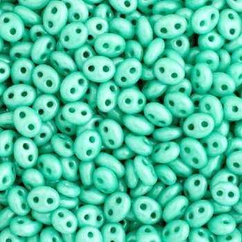 TB-01019 - 10 Grams Opaque Dyed Green 2.5x5mm Preciosa Twin Beads