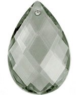 1 39x25mm Dove Grey Preciosa Almond Pendant