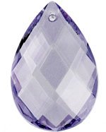 1 39x25mm Light Lavender Preciosa Almond Pendant