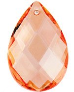 1 39x25mm Light Orange Preciosa Almond Pendant