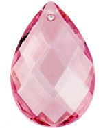 1 39x25mm Light Pink Preciosa Almond Pendant