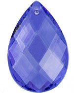 1 39x25mm Sapphire Preciosa Almond Pendant