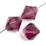 50 3mm Amethyst Preciosa Crystal Bicone Beads