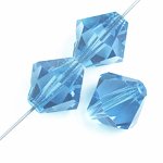 50 3mm Aqua Preciosa Crystal Bicone Beads