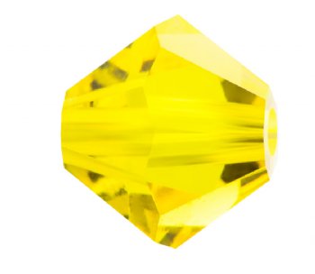 50 3mm Preciosa Citrine Rondell / Bicone Beads