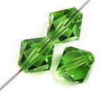 50 3mm Peridot Preciosa Crystal Bicone Beads
