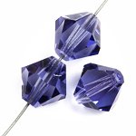 50 3mm Tanzanite Preciosa Crystal Bicone Beads