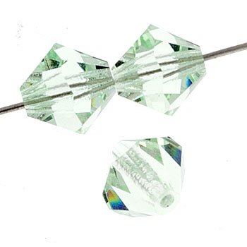 50 4mm Chrysolite Preciosa Bicone Beads