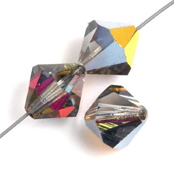 50 4mm Crystal Marea Preciosa Bicone Beads
