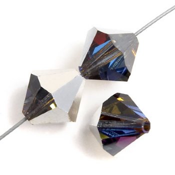 50 4mm Volcano Preciosa Bicone Beads