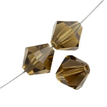 50 4mm Gold Beryl Preciosa Bicone Beads