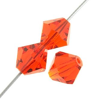 50 4mm Hyacinth Preciosa Bicone Beads